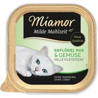 Miamor Milde Mahlzeit Geflügel pur und Gemüse 64x100 g