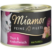 Miamor Feine Filets Naturell Thun und Krebsfleisch 12x156 g