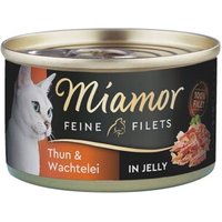 Miamor Feine Filets in Jelly Heller Thunfisch und Wachtelei 24x100 g