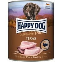HAPPY DOG Sensible Pure Nassfutter Hund Adult 6x800 g Truthahn