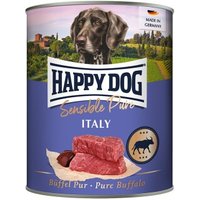 HAPPY DOG Sensible Pure Nassfutter Hund Adult 6x800 g Büffel