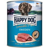 HAPPY DOG Sensible Pure Nassfutter Hund Adult 6x800 g Wild