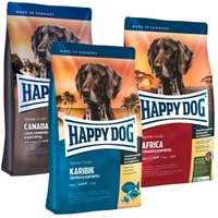 HAPPY DOG Sensible Probierpaket "Länderreise 2.0" 3x1kg