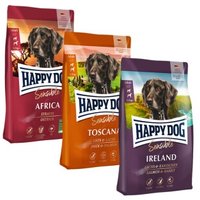 HAPPY DOG Sensible Probierpaket Länderreise 3x1kg Mixpaket 4