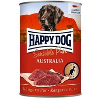 HAPPY DOG Sensible Pure Nassfutter Hund Adult 6x400 g Känguru