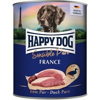 HAPPY DOG Sensible Pure Nassfutter Hund Adult 6x800 g Ente
