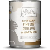 MjAMjAM Nassfutter Katze Adult, Duo 6x400 g Rind und Pute