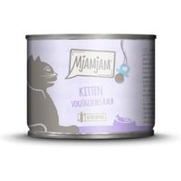 MjAMjAM Nassfutter Katze Kitten, Kalb mit Lachsöl 6x200 g