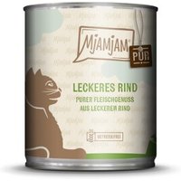 MjAMjAM Nassfutter Katze Adult, Purer Fleischgenuss 6x800 g Rind