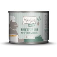 MjAMjAM Nassfutter Katze Adult, Blanchiert in Sauce 6x185 g Kalb und Möhre