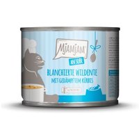 MjAMjAM Nassfutter Katze Adult, Blanchiert in Sauce 6x185 g Wildente und Kürbis