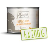 MjAMjAM Nassfutter Katze Adult 6x200 g Huhn an Möhrchen