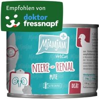 MjAMjAM Nassfutter Katze Adult, VetCat Diät Niere Renal 6x200 g Pute
