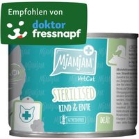MjAMjAM Nassfutter Katze Adult VetCat Diät, Sterilized Rind & Ente 6x200 g
