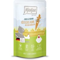 MjAMjAM Nassfutter Katze Adult, Quetschie Chicks & Friends, Huhn und Möhrchen 12x125 g
