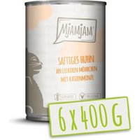 MjAMjAM Nassfutter Katze Adult 6x400 g Huhn an Möhrchen