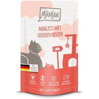 MjAMjAM Nassfutter Katze Adult, Quetschie, mit Herzen 12x125 g