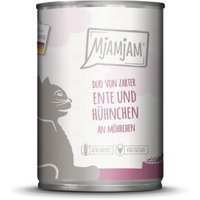 MjAMjAM Nassfutter Katze Adult, Duo 6x400 g Ente und Huhn
