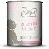 MjAMjAM Nassfutter Katze Adult 6x800 g Huhn und Wildlachs