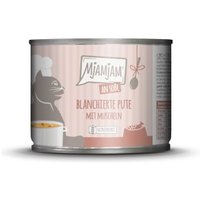 MjAMjAM Nassfutter Katze Adult, Blanchiert in Sauce 6x185 g Pute und Muscheln