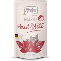 MjAMjAM Nassfutter Katze Adult, Wellness Haut & Fell 12x125 g Rind