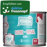 MjAMjAM Nassfutter Katze Adult, VetCat Diät Niere Renal 6x200 g Huhn