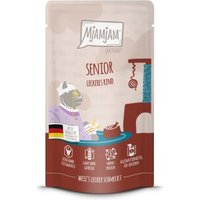 MjAMjAM Nassfutter Katze Senior, Quetschie, Rind 12x125 g