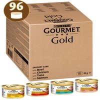 GOURMET Gold Raffiniertes Ragout Katzennassfutter Sorten-Mix 96x85g
