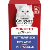 GOURMET Mon Petit Intense 8x6x50g mit Thunfisch, Lachs, Forelle
