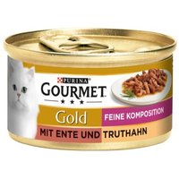 GOURMET Gold Feine Komposition 12x85g Ente und Truthahn