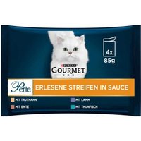 GOURMET Perle Truthahn, Thunfisch, Ente und Lamm 4x85 g