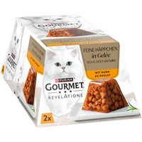 GOURMET Nassfutter Katze, Adult, Revelations, in Gelee, Huhn 24x57 g