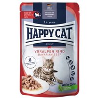 HAPPY CAT Culinary Nassfutter Katze Adult, Voralpen Rind, Meat in Sauce 20x85 g