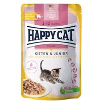 HAPPY CAT Young Nassfutter Katze Kitten & Junior, Land Geflügel, Meat in Sauce 20x85 g