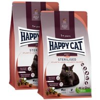 HAPPY CAT Sterilised Trockenfutter Katze Adult, Atlantik-Lachs 2x10 kg