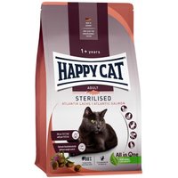 HAPPY CAT Sterilised Trockenfutter Katze Adult, Atlantik-Lachs 1,3 kg