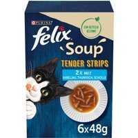 Felix Soup Tender Strips Suppe 6x48g Kabeljau, Thunfisch, Scholle