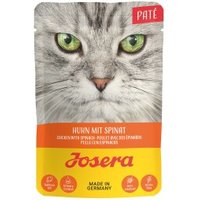 Josera Nassfutter Katze, Adult, Paté, Huhn mit Spinat 16x85 g