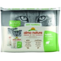 Almo nature Almo Holistic Anti Hairball Multipack 6x70 g mit Rind & Huhn
