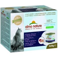 Almo nature HFC Natural Light Meal 4x50 g Thunfisch, Huhn und Schinken