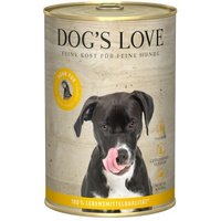 DOG'S LOVE Adult Fleisch Pur B.A.R.F. 6x400g Huhn