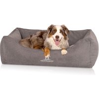 Knuffelwuff orthopädisches Hundebett mit Fächer-Wendekissen Baltimore grau M-L