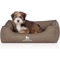 Knuffelwuff Orthopädisches Hundebett Rockland aus Kunstleder stone clay M-L