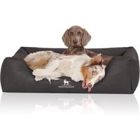 Knuffelwuff Hundebett Scottsdale aus Kunstleder schwarz XXXL