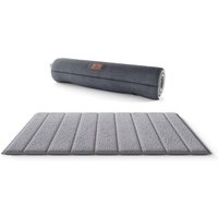 Knuffelwuff tragbare Reisematte Linea Travel aus Velours grau XXL