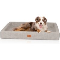 Knuffelwuff orthopädisches Hundebett Austin aus Kunstleder grau XXXL