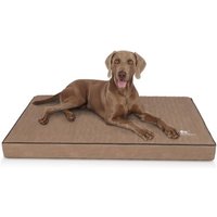 Knuffelwuff orthopädische Hundematte Palomino aus laser-gestepptem Kunstleder braun/ beige L