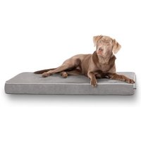 Knuffelwuff Hundematte Maui aus Velours mit 9cm Schaumstoff grau XXXL