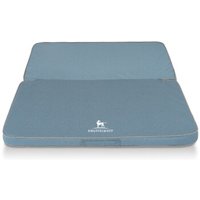 Knuffelwuff Faltbare Reisematte Orthopädisch Roanoke aus Laser gestepptem Kunstleder hellblau XL