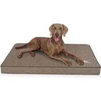 Knuffelwuff orthopädische Hundematte Palomino aus laser-gestepptem Kunstleder stone clay XL